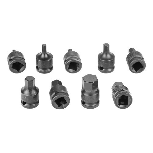     
                
                
    Hexagonal impact sockets - 5 - 19mm - TB01153
