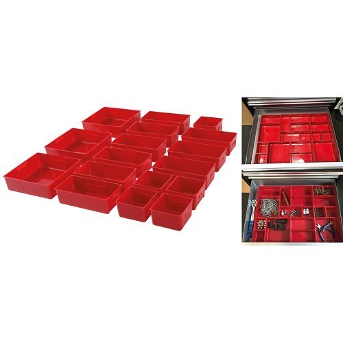  Storage compartment for workshop tool cabinet - 17 pieces - TB01163 
