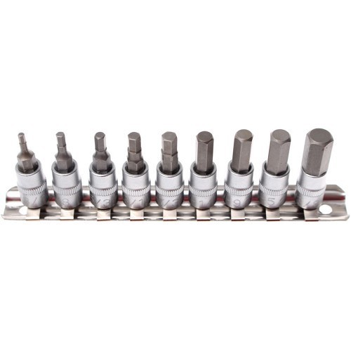  Nozzles sockets - 3/32" to 3/18" - 9 pieces - Square : 1/4" - TB01288 