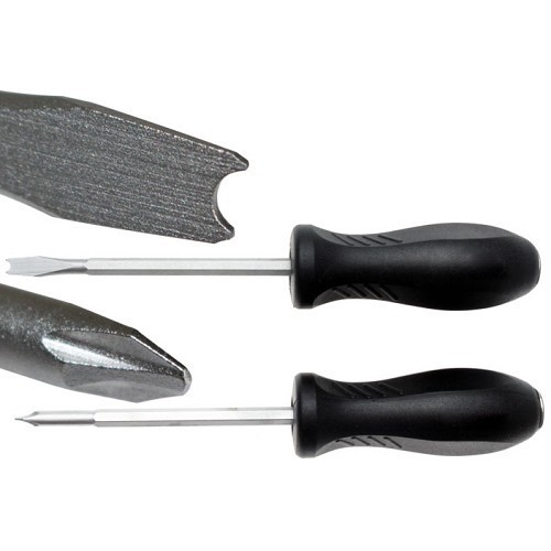     
                
                
    Special screwdrivers for damaged screws, Phillips and flat - TB04781
