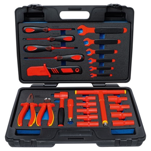  Socket set, spanners, screwdrivers, VDE 1000 V pliers - TB05159 