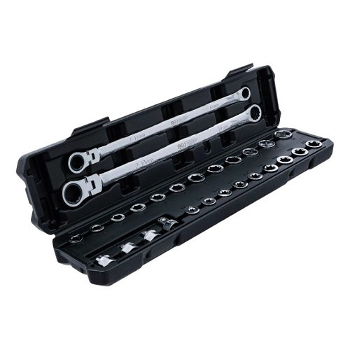 BGS ratchet wrench set extra long | 27 pieces - TB50350