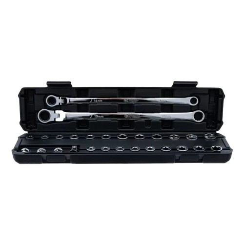     
                
                
    BGS ratchet wrench set extra long | 27 pieces - TB50350

