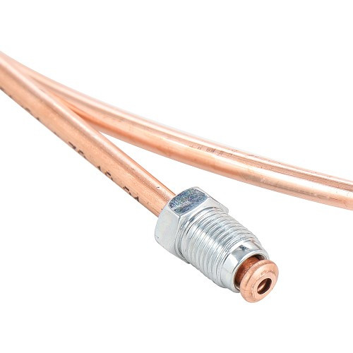 Tubo freno rigido in rame diametro 4,75 mm - estremità M10x1 17 mm e M10x1 17 mm - 125 cm - TR06000
