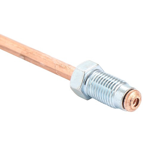 Starre Kupfer-Bremsleitung mit 4,75 mm Durchmesser - 21 mm 3/8 24UNF und 21 mm 3/8 24UNF Nippel - 30cm - TR06002