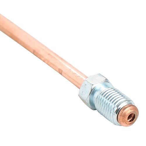 Tubo freno in rame rigido diametro 4,75 mm - estremità 3/8 24UNF 18 mm e 3/8 24UNF 18 mm - 45 cm - TR06006
