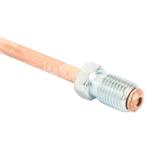 Rigid copper brake hose 4.75mm diameter - 3/8 24UNF 18mm and 3/8 24UNF 18mm ends - 60cm - TR06009