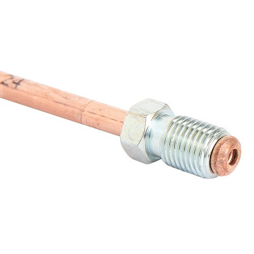 Rigid copper brake hose 4.75mm diameter - 3/8 24UNF 18mm and 3/8 24UNF 18mm ends - 105cm - TR06011