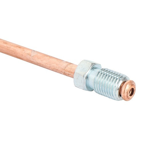 Tubo freno rigido in rame da 4,75 mm di diametro - estremità 7/16 20UNF 21,5 mm e 7/16 20UNF 21,5 mm - 70 cm - TR06013