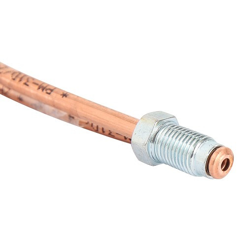 Rigid copper brake hose 4.75mm diameter - 3/8 24UNF 21mm and 3/8 24UNF 21mm ends - 140cm - TR06016