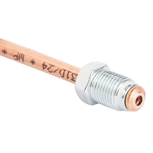 Rigid copper brake hose 4.75mm diameter - M10x1 17mm and M10x1 17mm ends - 135cm - TR06020