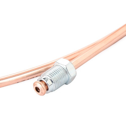 Tubo freno rigido in rame con diametro di 4,75 mm - estremità M12x1 20 mm e M12x1 20 mm - 280 cm - TR06021