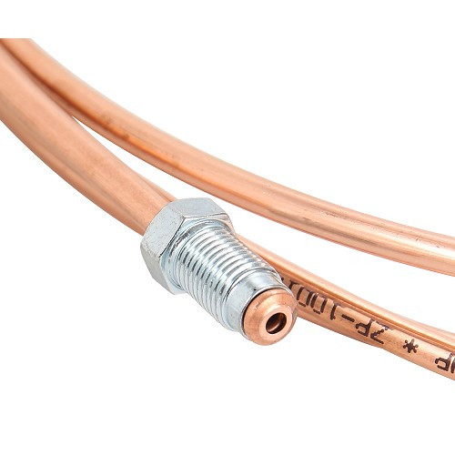 Starre Kupferbremsleitung mit 4,75 mm Durchmesser - 21 mm 3/8 24UNF und 21 mm 3/8 24UNF - 340cm - TR06023