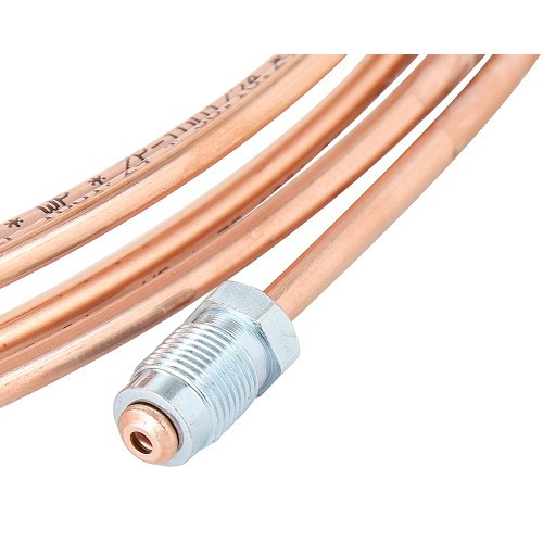 Rigid copper brake hose 4.75mm diameter - M12x1 20mm and M12x1 20mm ends - 490cm - TR06024
