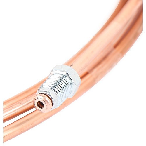 Starre Bremsleitung aus Kupfer mit 4.75mm Durchmesser - Nippel M12x1 von 20mm und M12x1 von 20mm - 500cm - TR06025