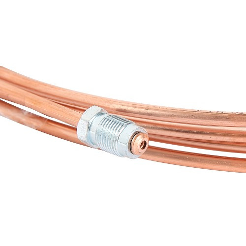 Durite rigide de frein en cuivre de 4.75mm de diamètre - embouts M12x1 de 20mm et M12x1 de 20mm - 535cm - TR06028