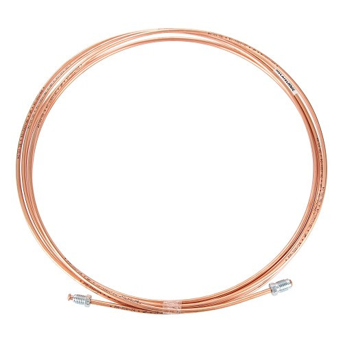     
                
                
    Stijve koperen remslang 4,75mm diameter - M12x1 20mm en M12x1 20mm uiteinden - 535cm - TR06028
