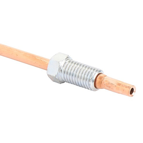 Tubo freno rigido in rame da 4,50 mm di diametro - estremità M9x1,25 20 mm e M9x1,25 20 mm - 82 cm - TR06040
