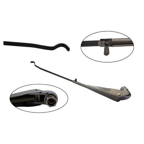     
                
                
    Bras d'essuie-glace réglable style "Cuillère" 5.2mm - UA00915
