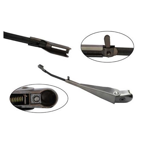     
                
                
    Bras d'essuie-glace réglable style "Clips" fixation 14,8mm - UA00925
