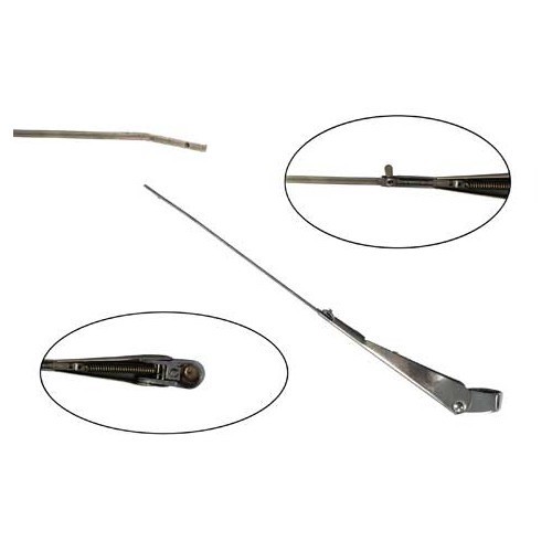     
                
                
    Bras d'essuie-glace réglable style "Baïonnette" 5.2mm courbé gauche - UA01040
