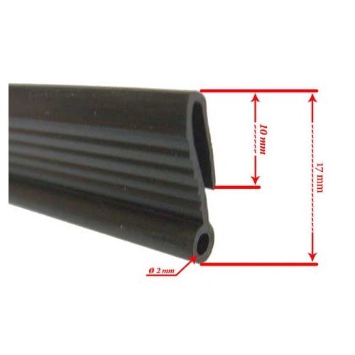     
                
                
    Joint de rail de porte coulissante - 17 x 10 x 2 mm - UA13115
