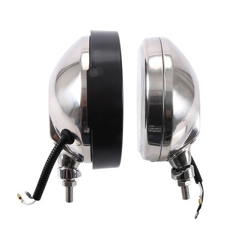 Set of 2 WIPAC auxiliary long-range headlights with 4x4 logo protectors - UA15435