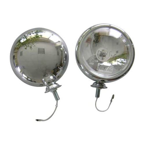  Set of 2 Mini-style WIPAC chrome-plated long-range headlights - UA15450-1 
