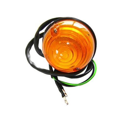  1WIPAC front or read direction orange indicator light with black surround - UA16300 