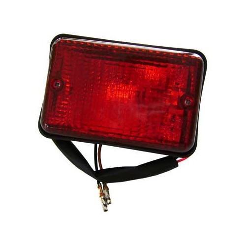  1 luz antiniebla WIPAC trasera roja rectangular con ribete negro - UA17430 