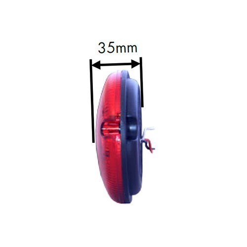 Red rear LED position/stop light - 95 mm - UA17488