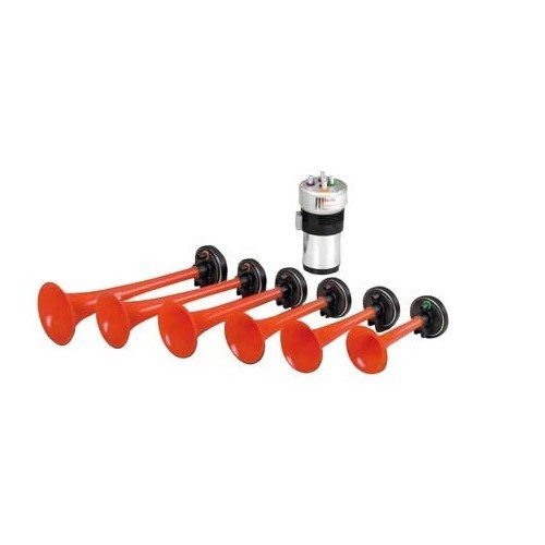     
                
                
    Klaxon "Le parrain" 12 Volt 6 trompes - UA19090
