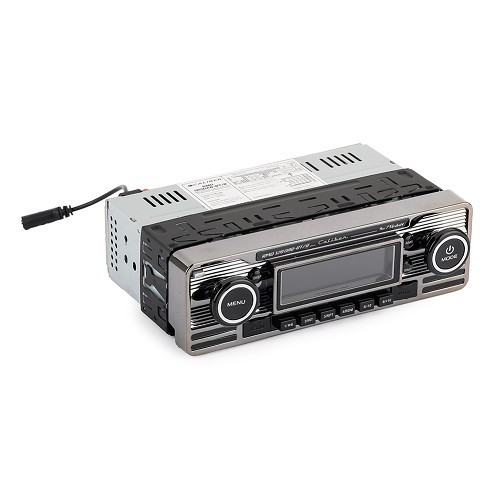  Autoradio Caliber Retrolook - RMD 120BT/B - USB/SD/Bluetooth DAB+ - Finitura nera e cromata - UB01257-1 