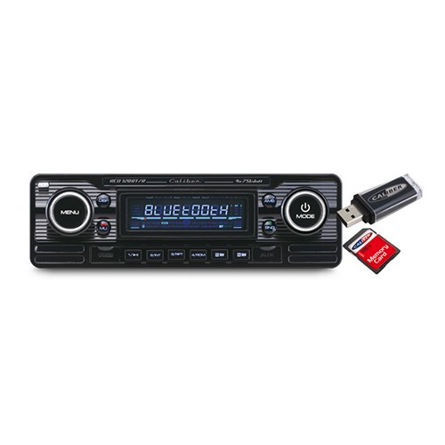  Autorradio Caliber Retrolook - RCD 120BT/B - USB/SD/Bluetooth/CD - Acabado negro - UB01265-2 
