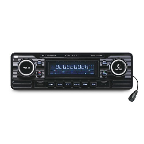  Caliber Retrolook Car Radio - 120BT/B- USB/SD/Bluetooth/CD - Black finish - UB01265 