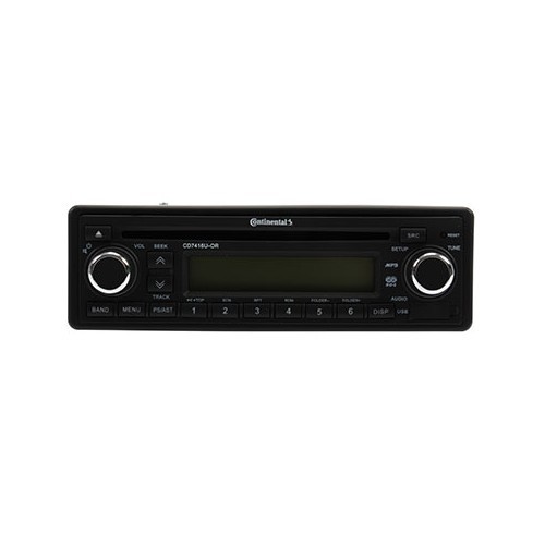  CONTINENTAL car radio with CD-USB functions in black and orange - UB01304-2 