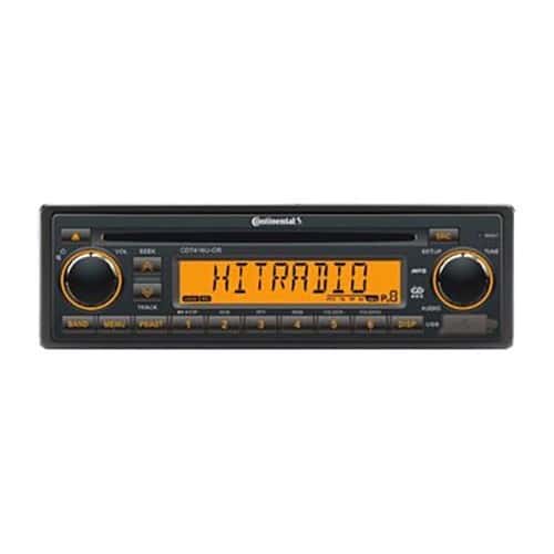 	
				
				
	CONTINENTAL car radio with CD-USB functions in black and orange - UB01304
