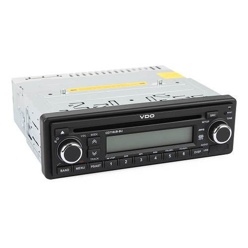     
                
                
    Autoradio VDO aux fonctions CD-USB-BLUETOOTH noir et rétroéclairage bleu - UB01304
