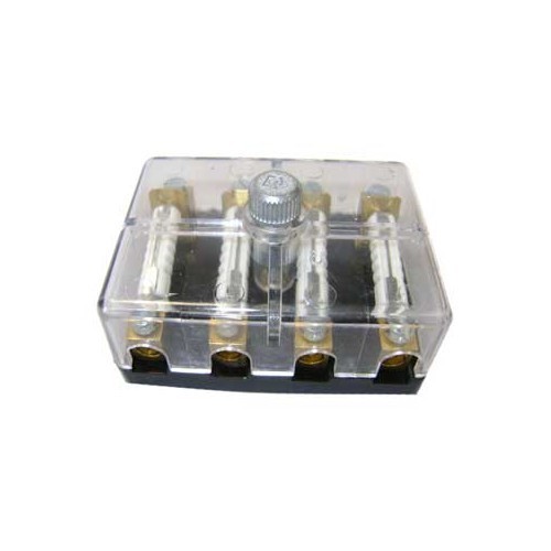  Box für 4 Steatit-Sicherungen Schraubanschluss - Transparent - UB08010-1 