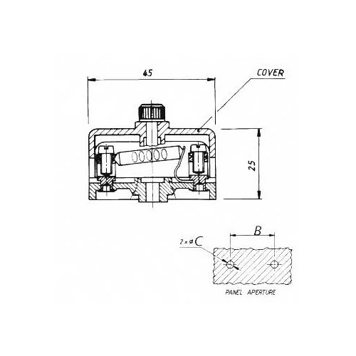 Box for 4 screw-connection porcelain fuses - UB08010