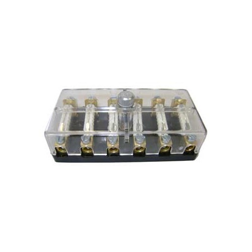  Box für 6 Steatit-Sicherungen Schraubanschluss - Transparent - UB08020-1 