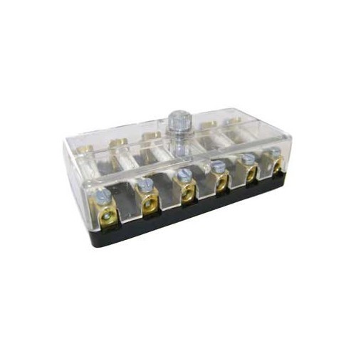  Box für 6 Steatit-Sicherungen Schraubanschluss - Transparent - UB08020 