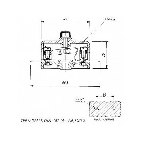 Box for 4 plug/lug connection porcelain fuses - UB08050