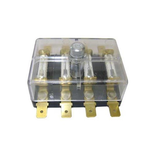  Caja para 4 fusibles de porcelana y conexión con enchufes/terminales - UB08050 