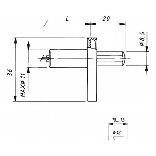 Contattore d'illuminazione portiera con 1 spina/baccello - UB08160