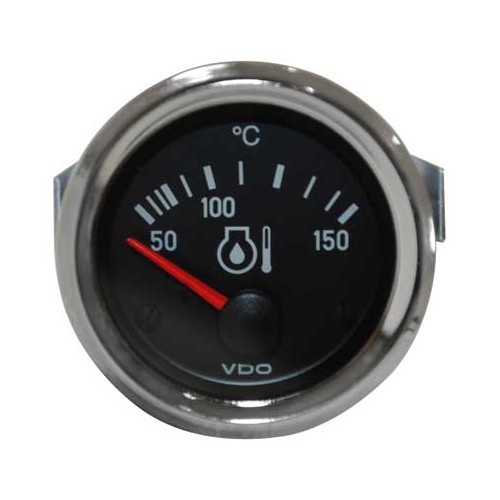  Cadran VDO de température d'huile 50-150°C Noir & Chrome - UB10226 