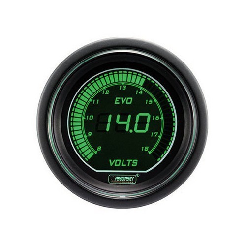  Voltímetro digital verde/blanco (52 mm) - UB10242 