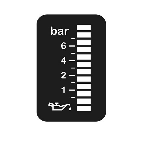  Manometer "Golf 2 button" voor oliedruk 0,9 tot 5 Bar - UB10243-2 