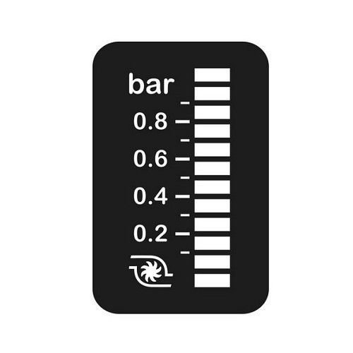  Manometer "Golf 2 button" voor laaddruk 0 - 1.1 bar - UB10247-3 