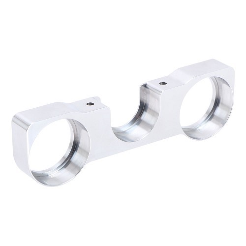  52 mm support for two manometers under the steering column for VW Beetle - Polished aluminium - UB10534-2 
